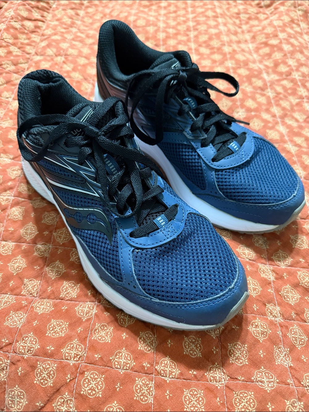 Saucony Men’s Cohesion 14 Navy and Black Athletic Running Shoes
